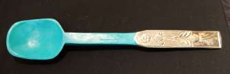 Spoons, ladles color with details of niquel silver