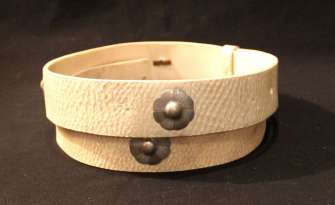 leather belt with silver sconces